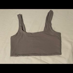 OAK+FORT crop tank top. Grey. Size: S. Used once.
